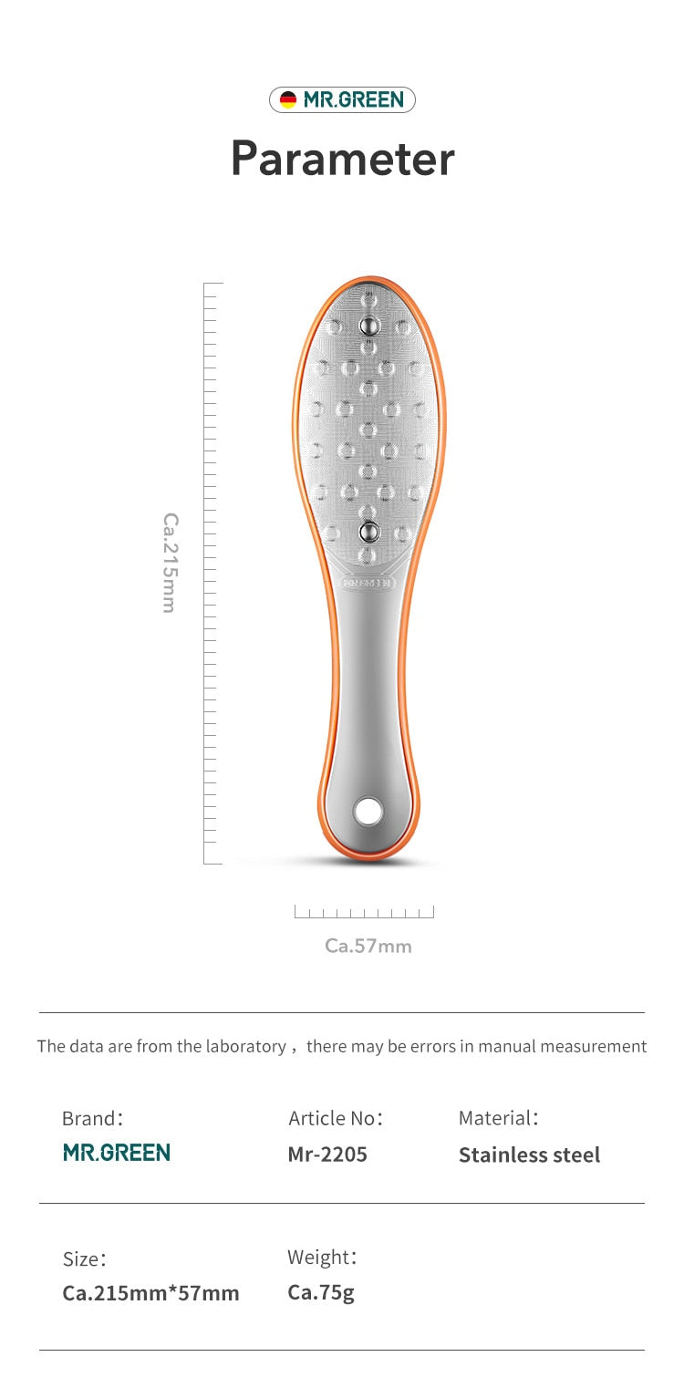 MR.GREEN Stainless Steel Professional Pedicure Foot Callus Remover